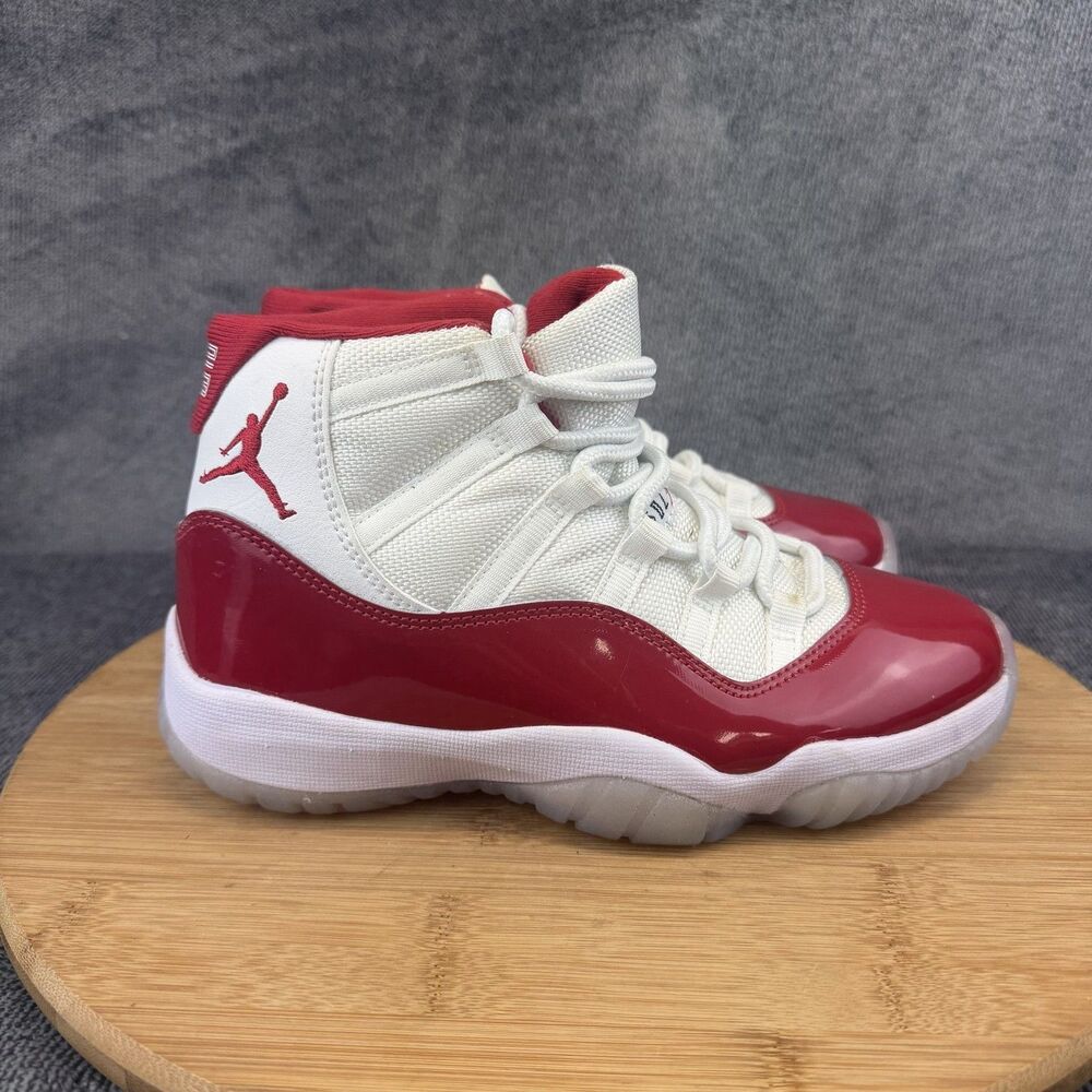 Nike Air Jordan 11 Retro Shoes Boys Size 4Y Red White Sneakers CT8012-116